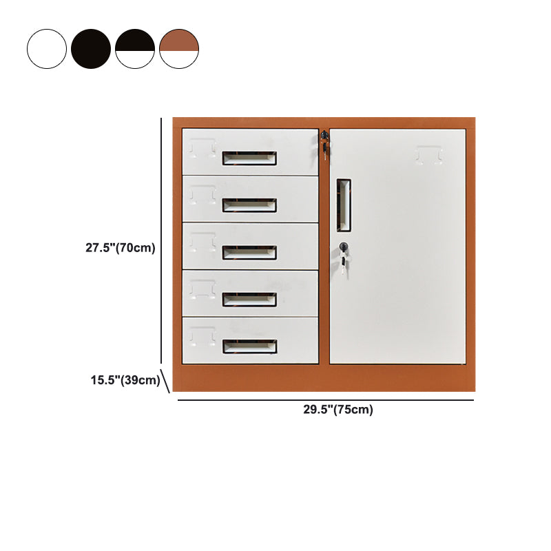 Vertical Filing Cabinet Contemporary Metal Fire-Resistant File Cabinet