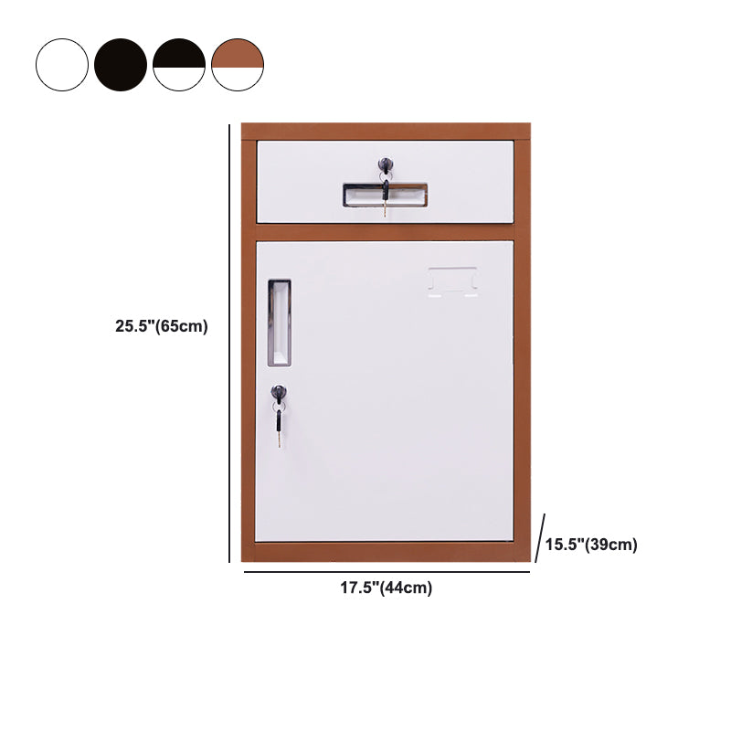 Vertical Filing Cabinet Contemporary Metal Fire-Resistant File Cabinet