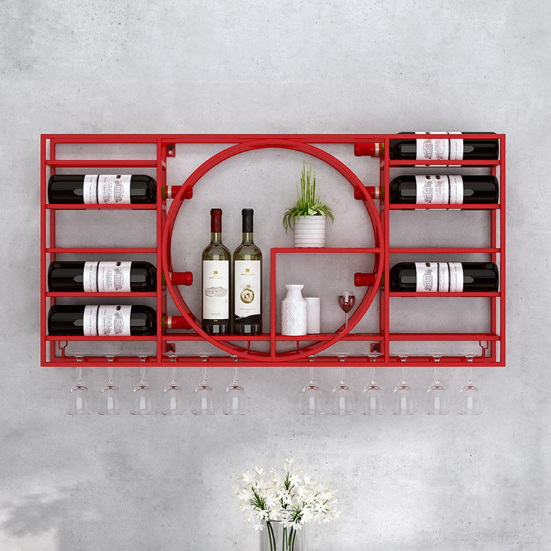 Metal Wall Mounted Modern Wine Rack 4"W x 16.5"H Wine Stemware Holder