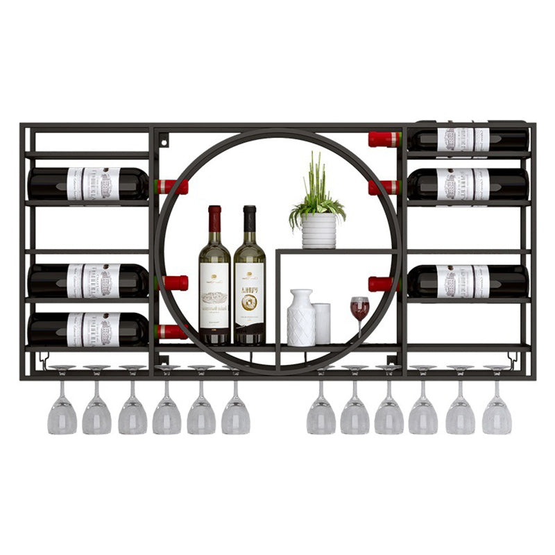 Metal Wall Mounted Modern Wine Rack 4"W x 16.5"H Wine Stemware Holder