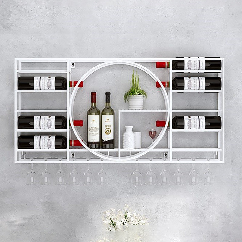 Metal Wall Mounted Modern Wine Rack 4"W x 16.5"H Wine Stemware Holder