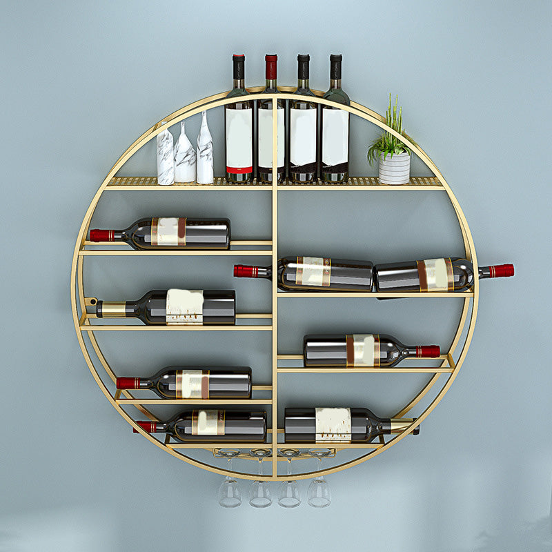 Metal Wall Mounted Wine Rack 4.3"W Wine Stemware Holder 10-Bottle