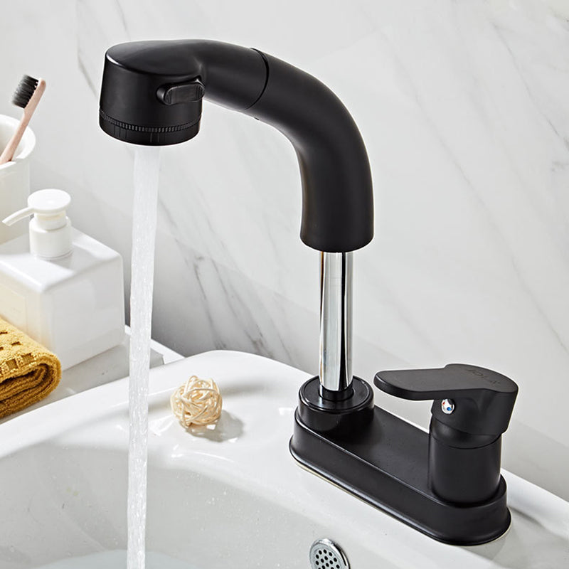 Low Arc Bathroom Sink Faucet with 1 Handle Vessel Faucet with Overflow