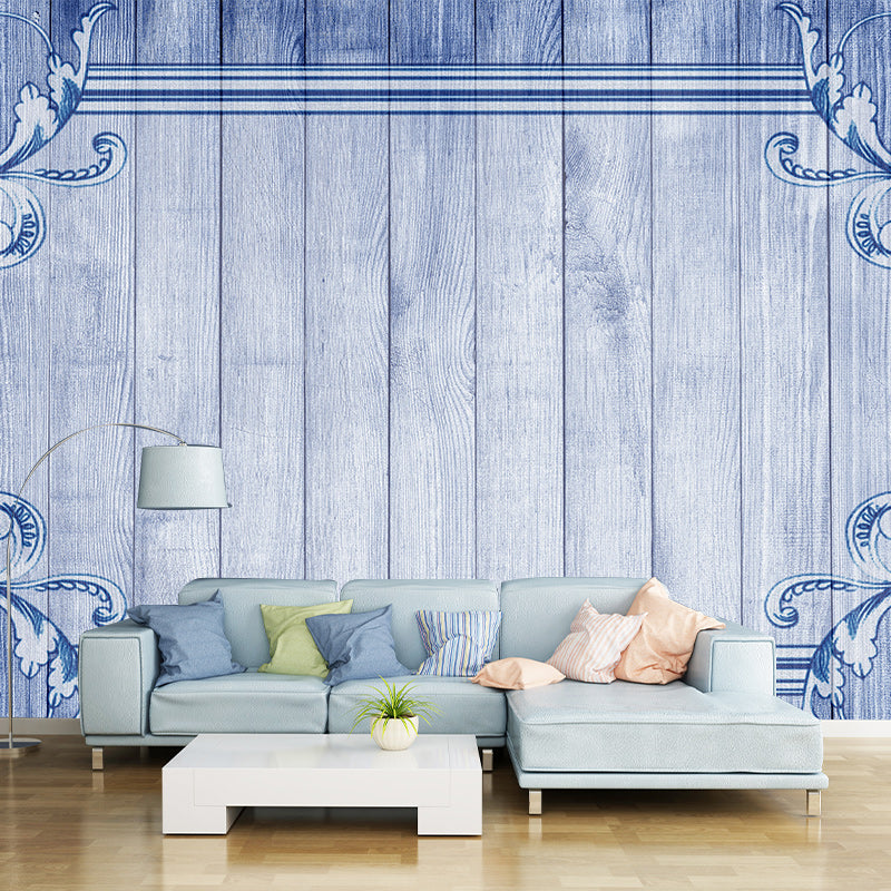 Modern Illustration Mural Wallpaper Wood Grain Indoor Wall Mural