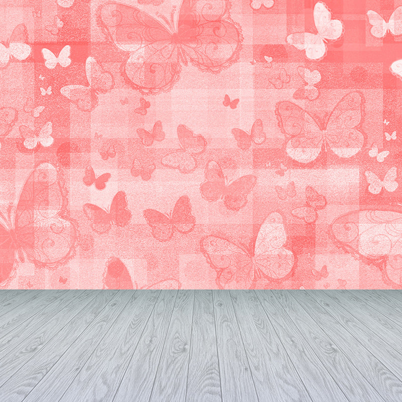 Modern Style Wall Mural Wallpaper Butterflies Illustration Bedroom Wall Mural