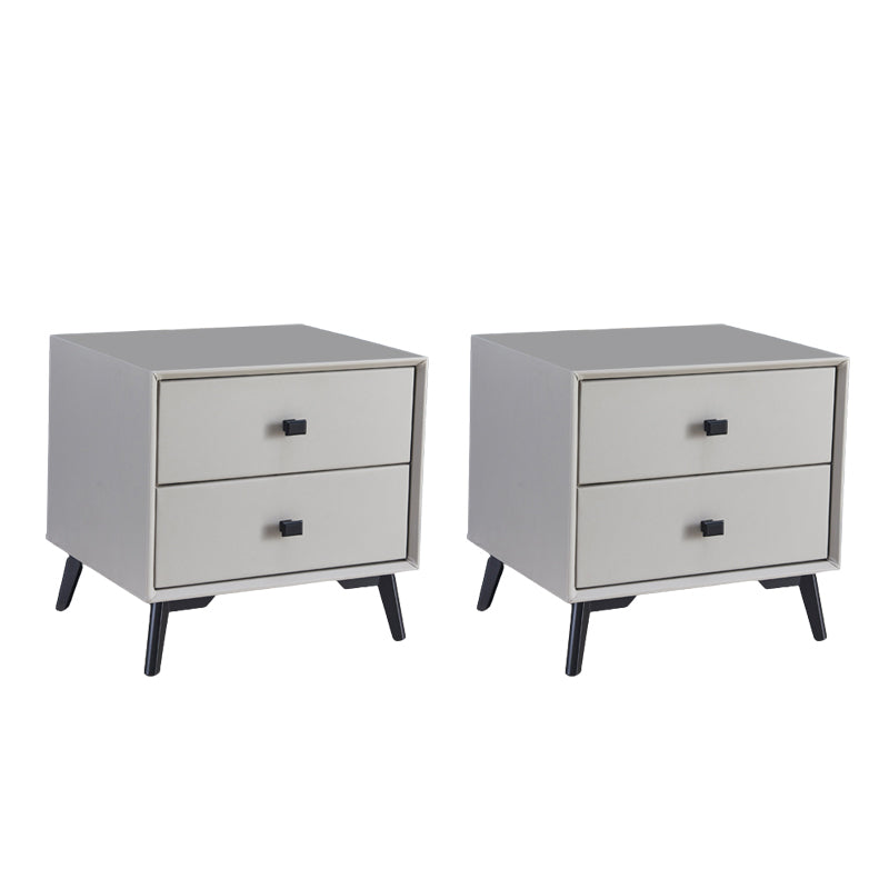 18.5" Tall 2-drawer Night Table Legs Included Solid Wood Nightstand