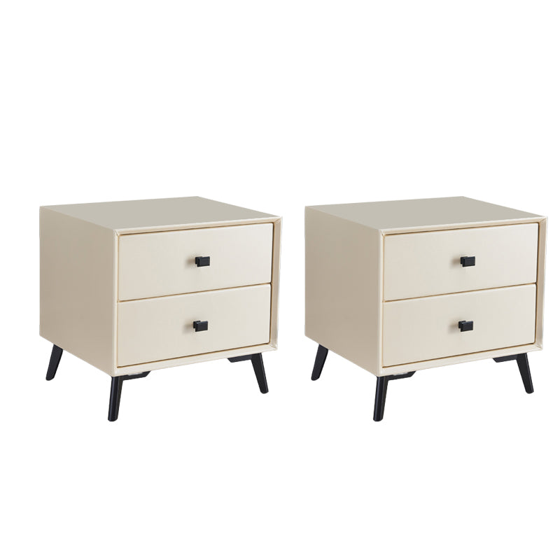 18.5" Tall 2-drawer Night Table Legs Included Solid Wood Nightstand