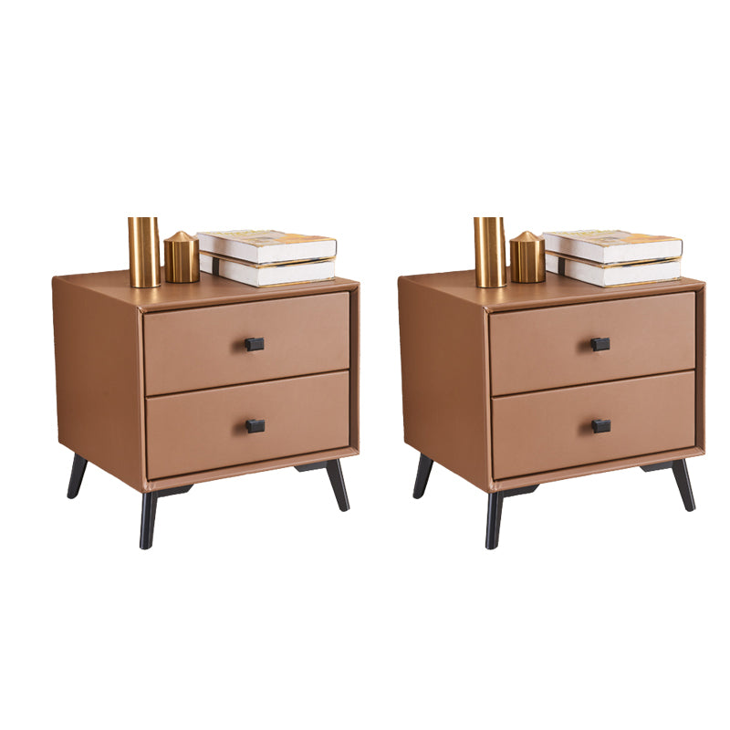 18.5" Tall 2-drawer Night Table Legs Included Solid Wood Nightstand