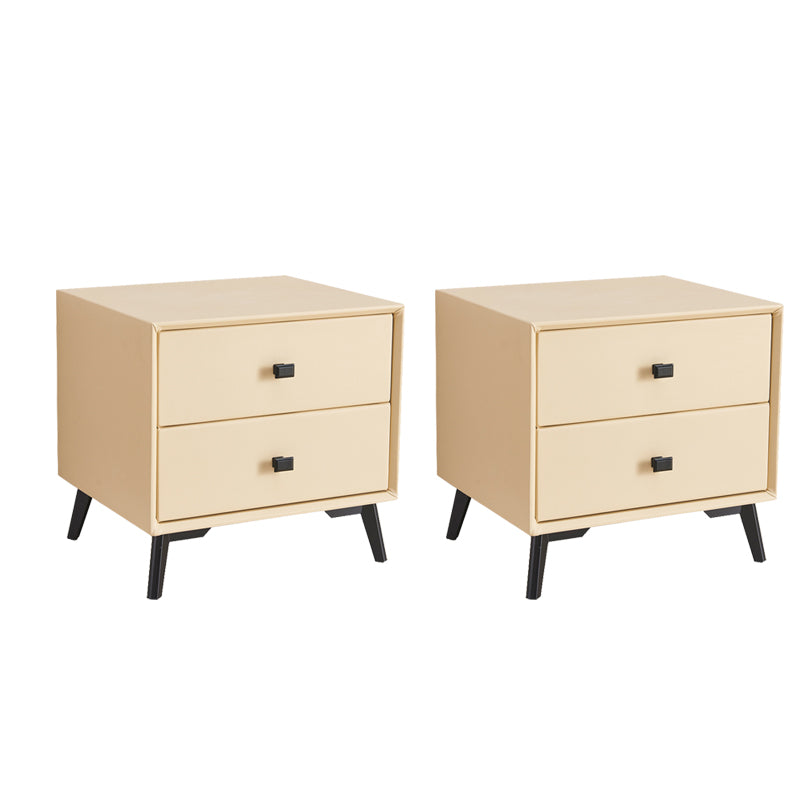 18.5" Tall 2-drawer Night Table Legs Included Solid Wood Nightstand