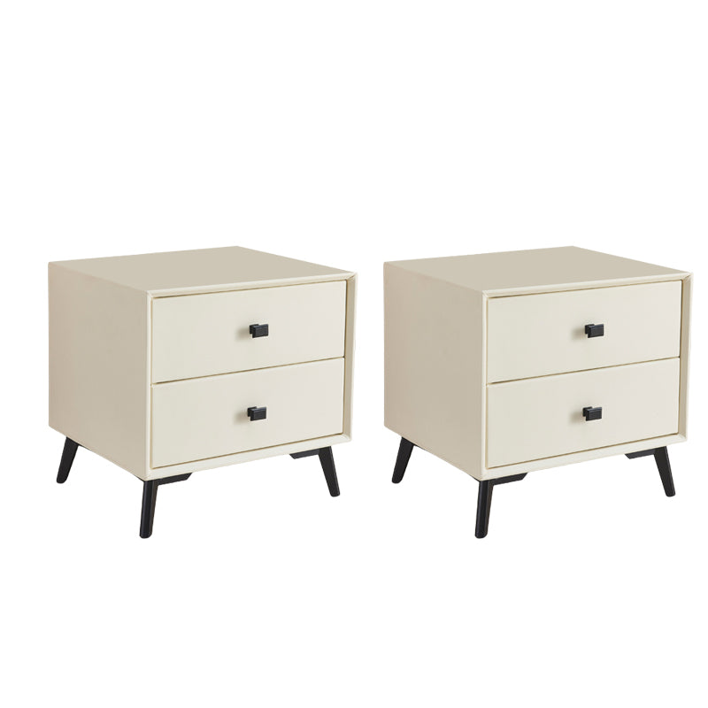 18.5" Tall 2-drawer Night Table Legs Included Solid Wood Nightstand