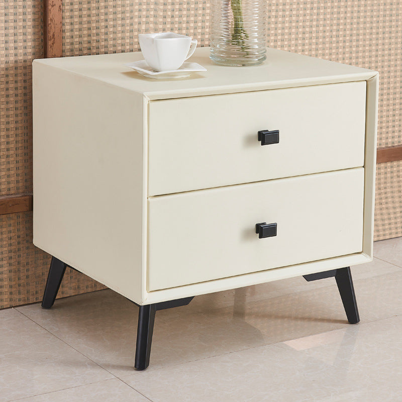 18.5" Tall 2-drawer Night Table Legs Included Solid Wood Nightstand