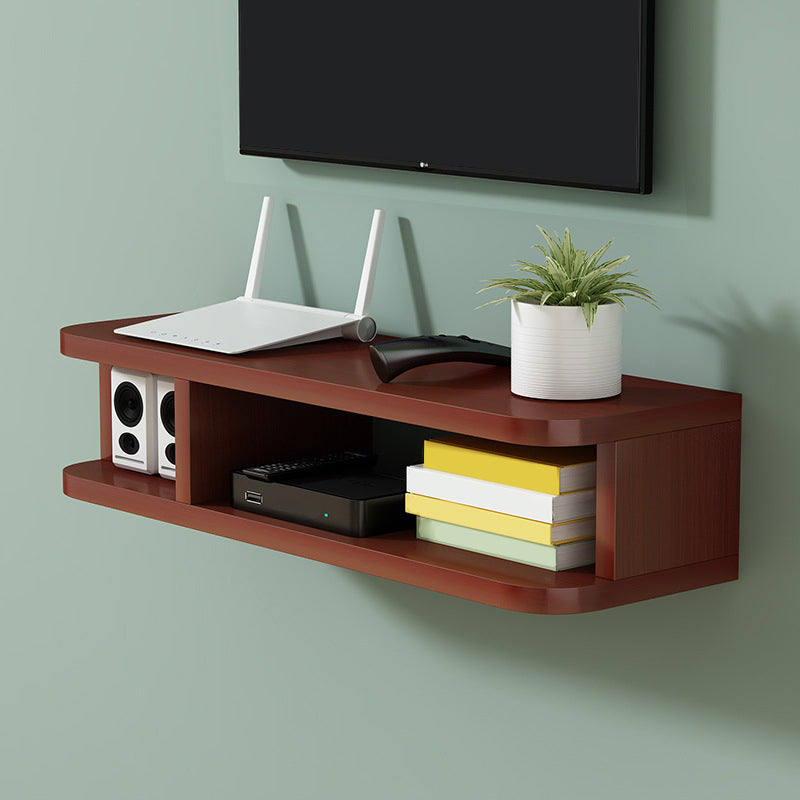 Faux Wood TV Stand Console Wall-mounted Stand Console for Living Room