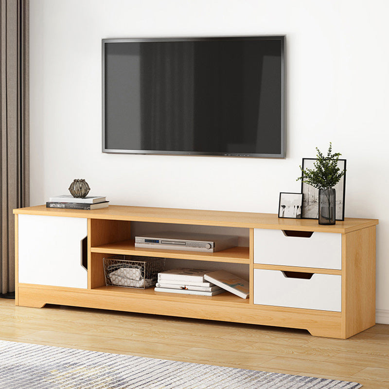 Modern Open Storage TV Cabinet Engineered Wood TV Stand Console with Cabinet