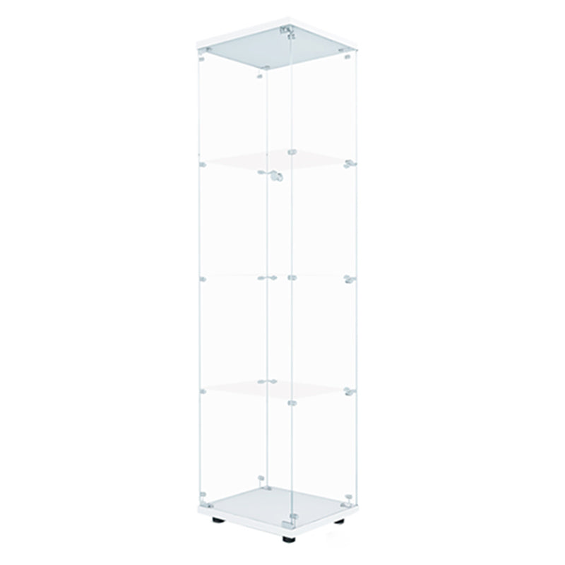 Modern Glass Cabinet Multi-shelf Display Buffet Cabinet with Door for Living Room