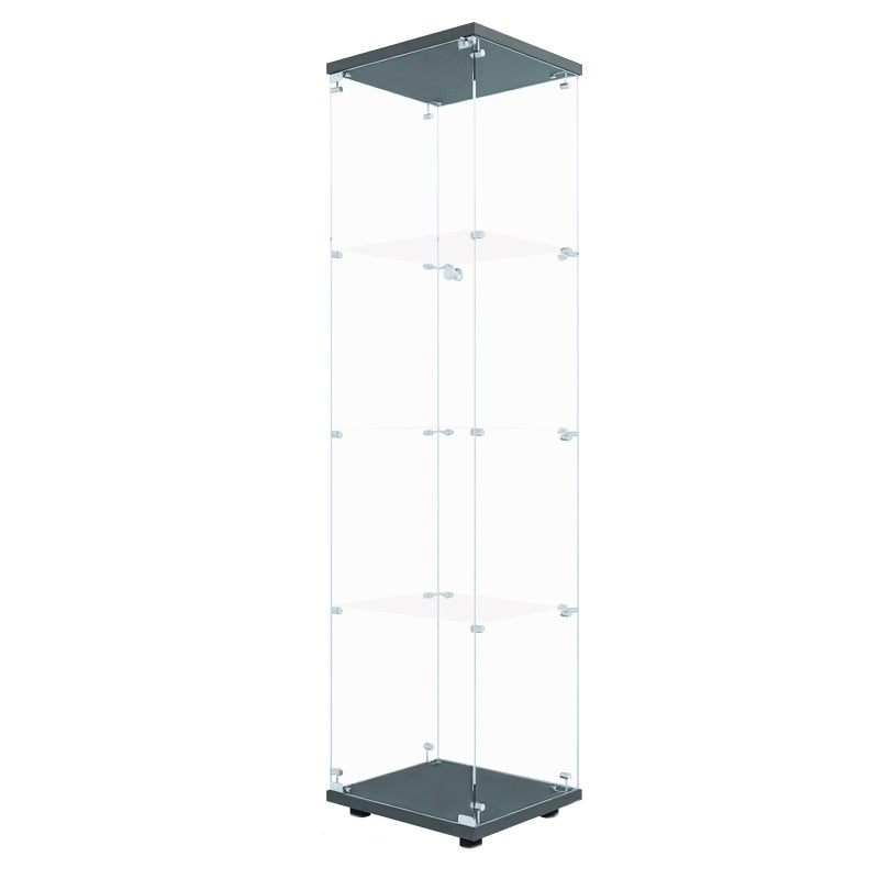 Modern Glass Cabinet Multi-shelf Display Buffet Cabinet with Door for Living Room