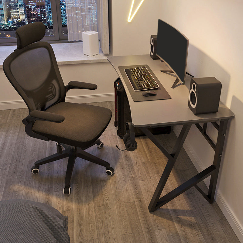 Industrial Wood Computer Desk Bedroom Office Desk with Metal Legs