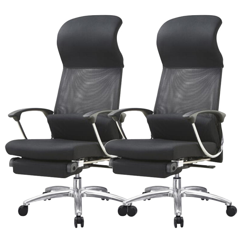 Contemporary Arm Chair Fixed Arms Tilt Mechanism Black Office Chair