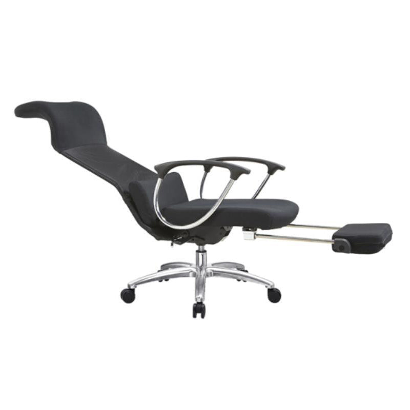 Contemporary Arm Chair Fixed Arms Tilt Mechanism Black Office Chair