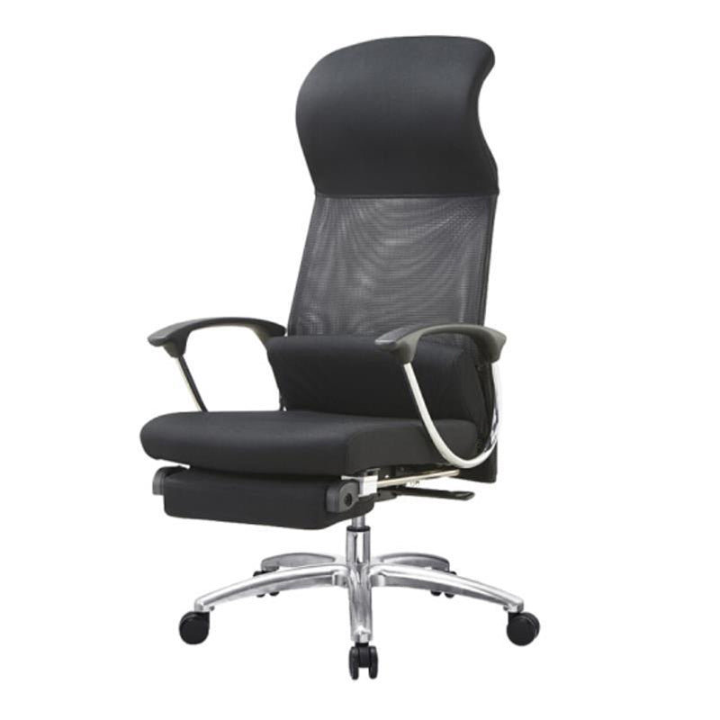 Contemporary Arm Chair Fixed Arms Tilt Mechanism Black Office Chair