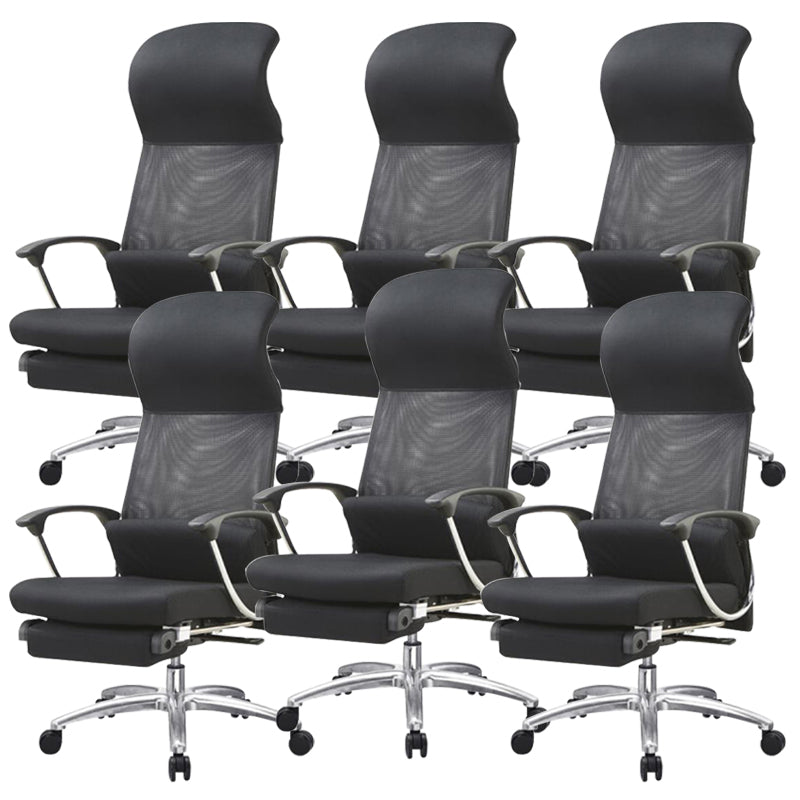 Contemporary Arm Chair Fixed Arms Tilt Mechanism Black Office Chair