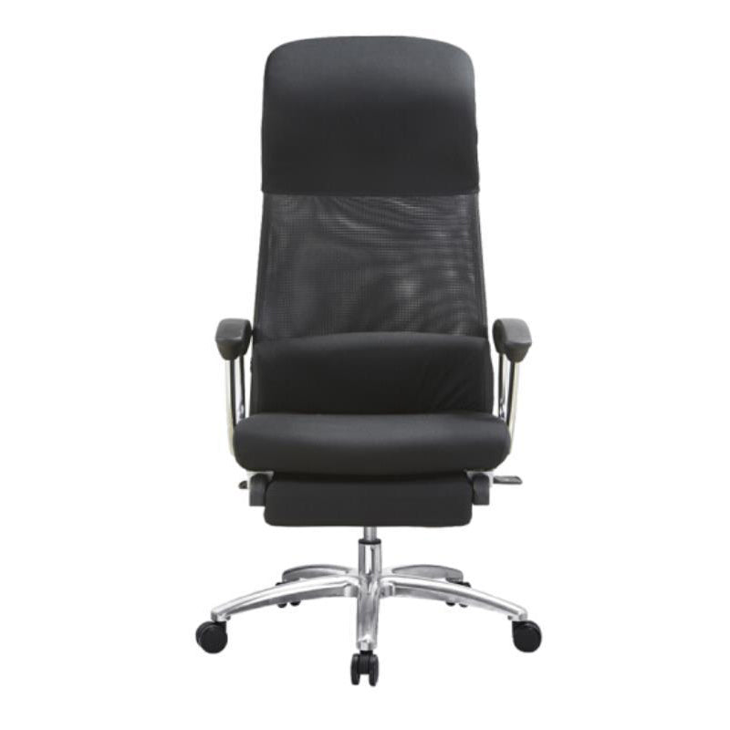 Contemporary Arm Chair Fixed Arms Tilt Mechanism Black Office Chair