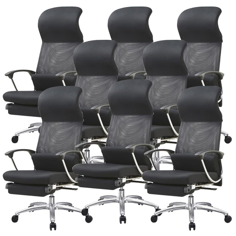 Contemporary Arm Chair Fixed Arms Tilt Mechanism Black Office Chair