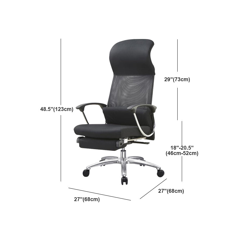 Contemporary Arm Chair Fixed Arms Tilt Mechanism Black Office Chair