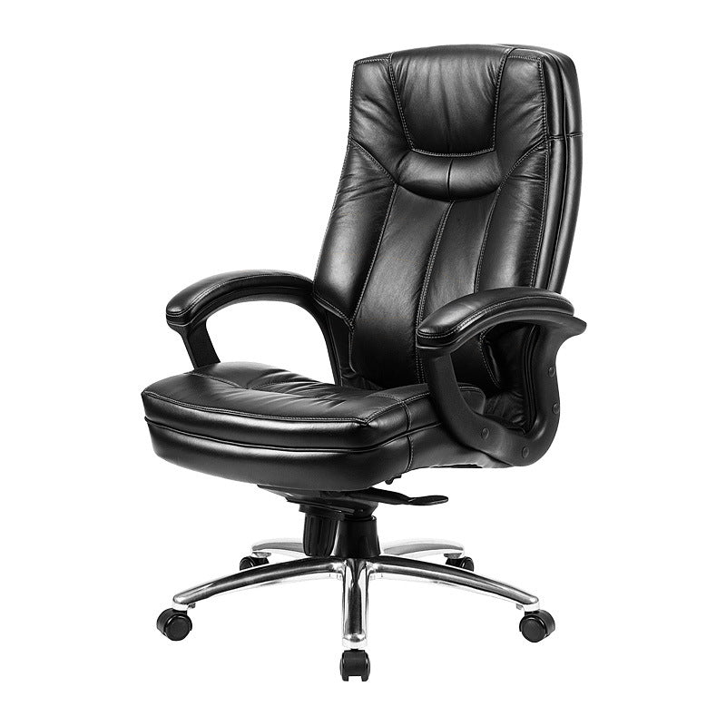 Contemporary Arm Chair Padded Arms Tilt Mechanism Black Office Chair