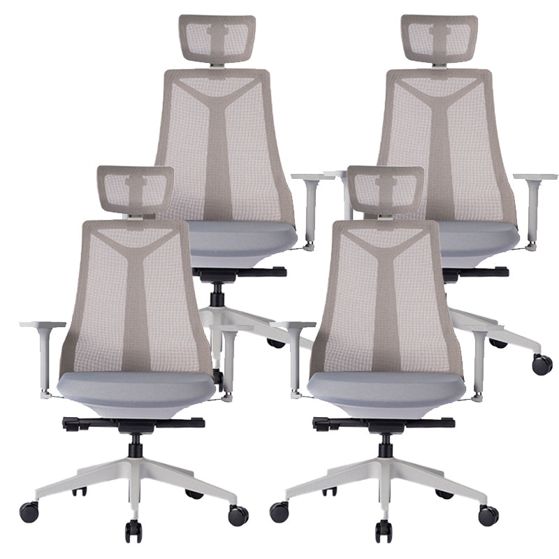 Contemporary Mid-Back Office Chair Conference Fabric Arm Chair