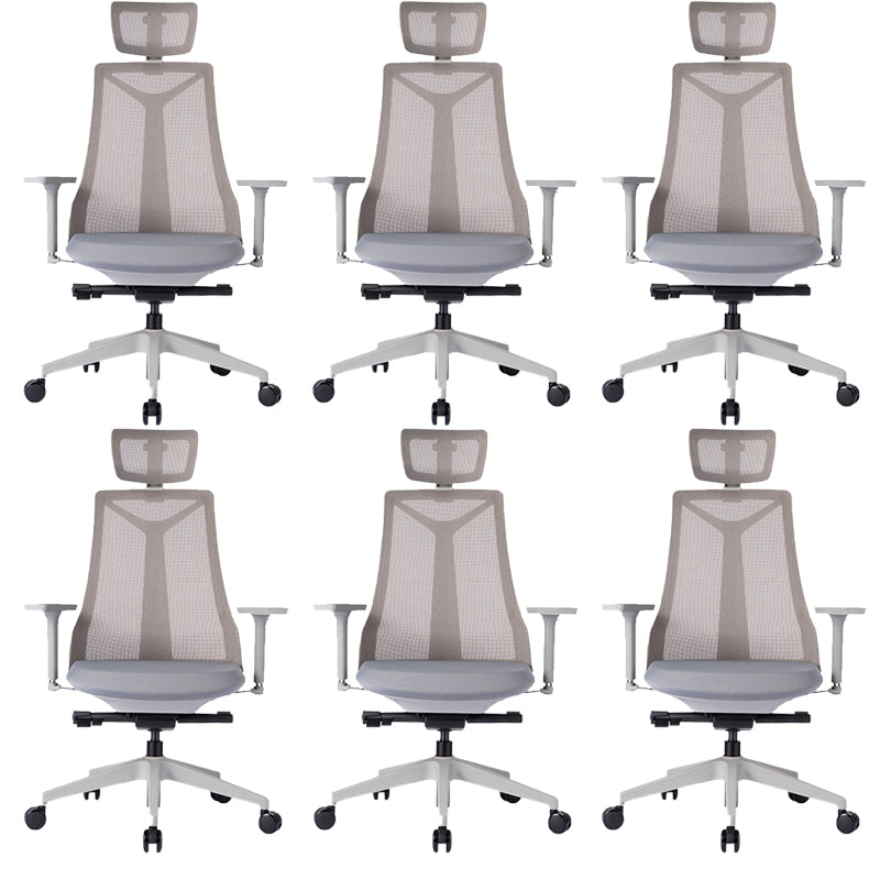 Contemporary Mid-Back Office Chair Conference Fabric Arm Chair