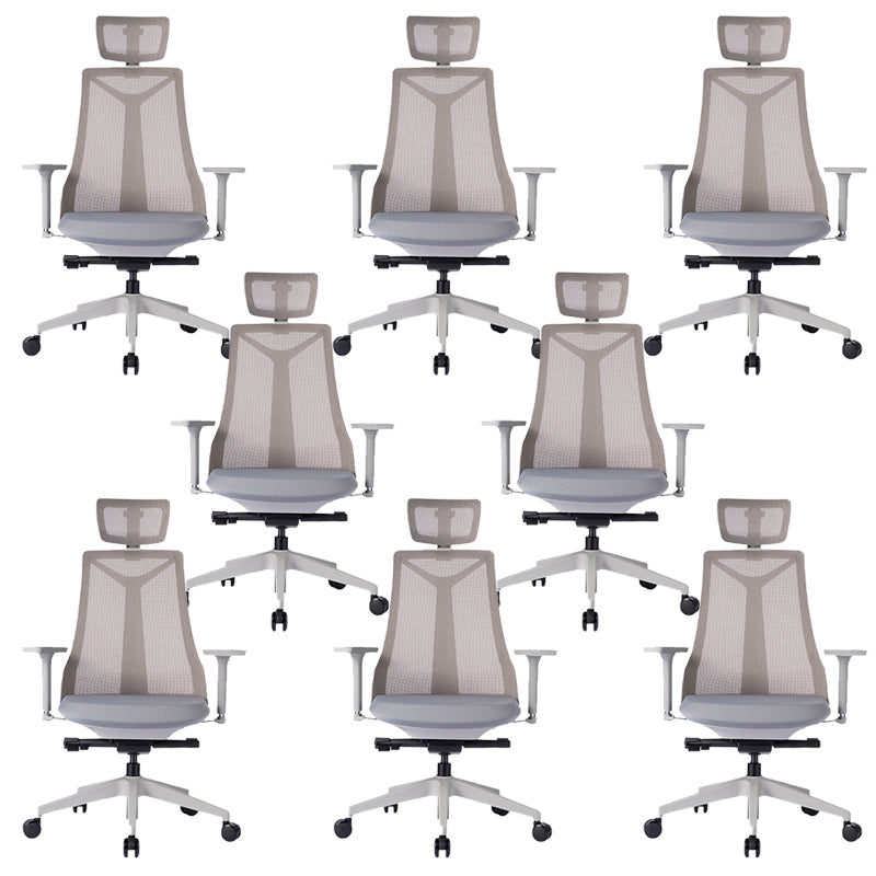 Contemporary Mid-Back Office Chair Conference Fabric Arm Chair