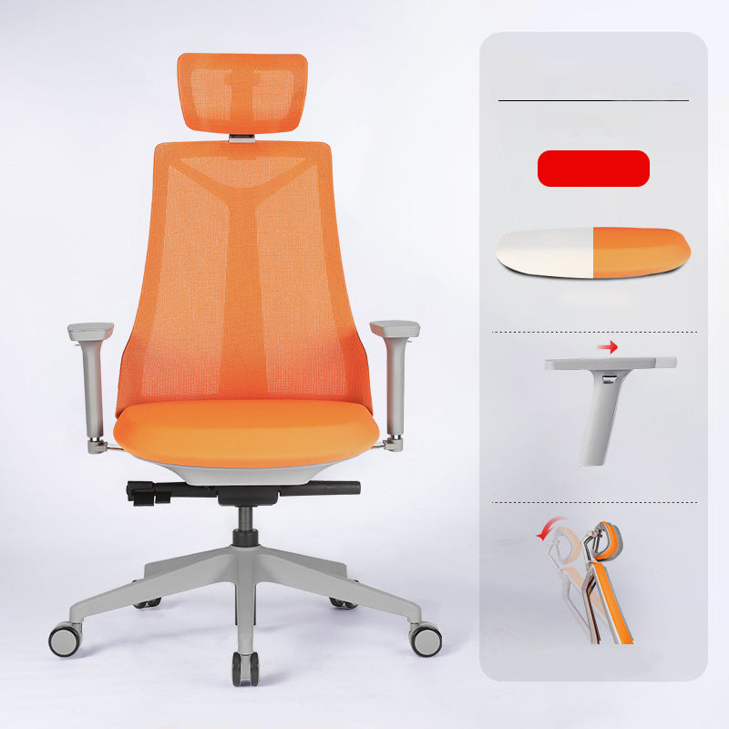 Contemporary Mid-Back Office Chair Conference Fabric Arm Chair