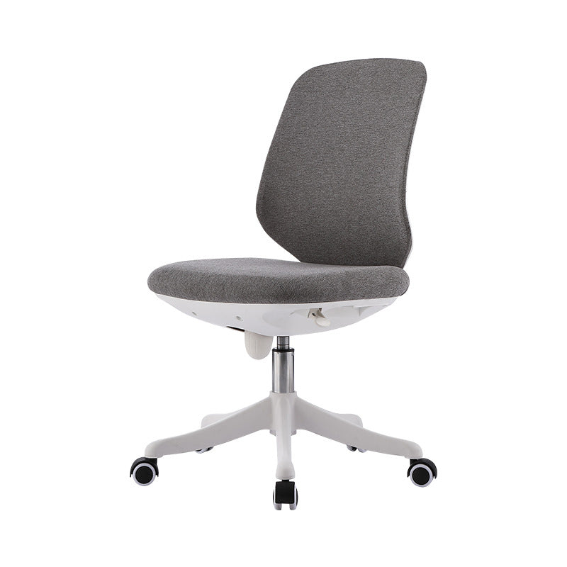 Contemporary Mid-Back Office Chair Gray Conference Fabric Swivel Chair