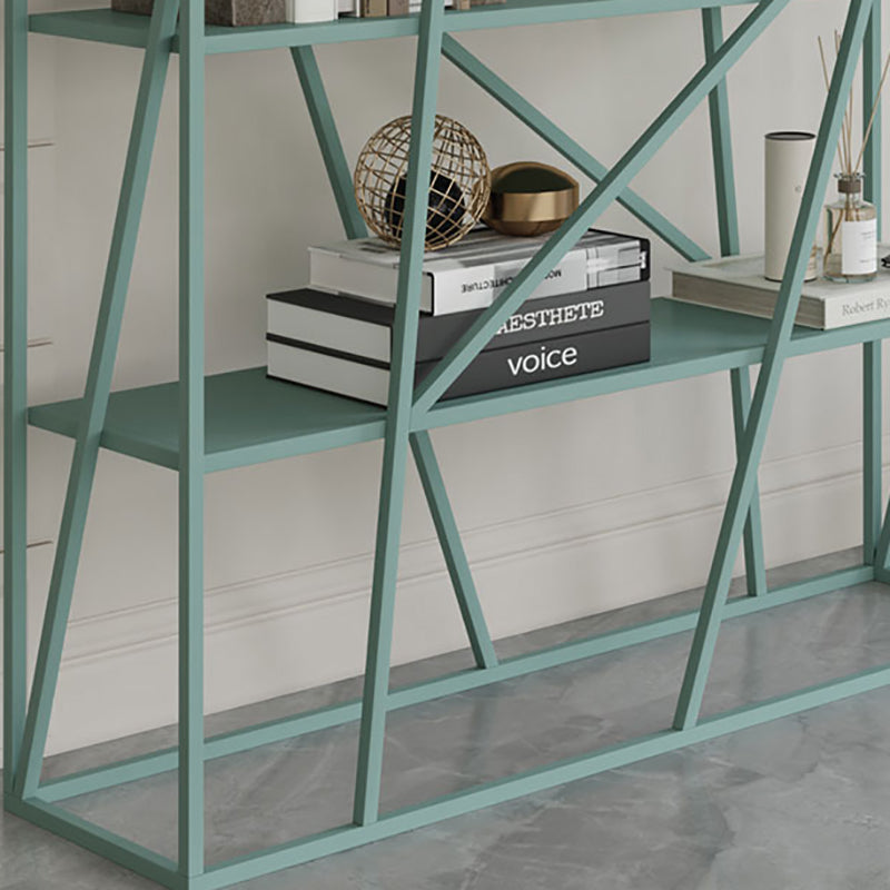 Metal Ladder Shelf Bookcase Modern Vertical Open Back Book Shelf