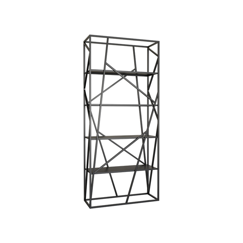 Metal Ladder Shelf Bookcase Modern Vertical Open Back Book Shelf