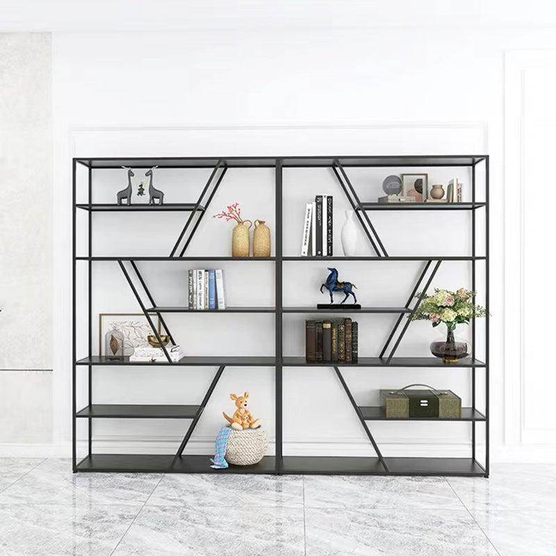 Contemporary Bookshelf Metal Open Shelf Bookcase for Study Room