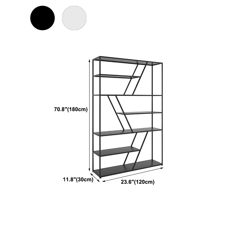 Contemporary Bookshelf Metal Open Shelf Bookcase for Study Room