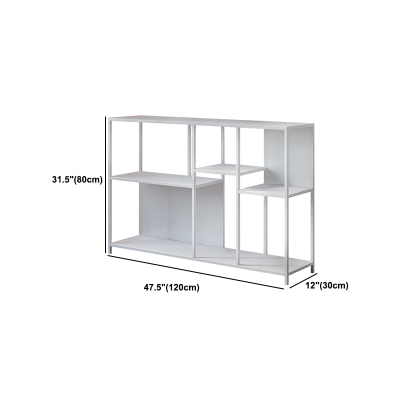 Contemporary Book Shelf Metal Open Back Shelf Bookcase for Study Room