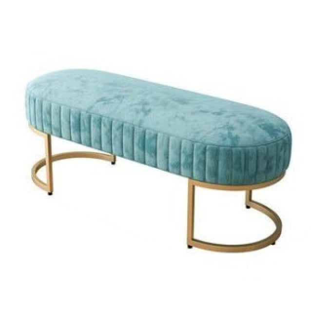 15.7" W Upholstered Ottoman Bench Glam Cushioned Seating Bench