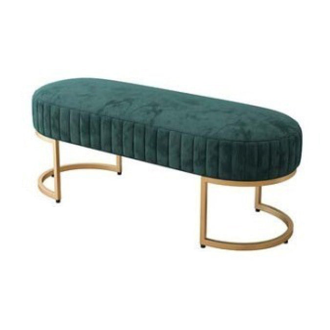 15.7" W Upholstered Ottoman Bench Glam Cushioned Seating Bench