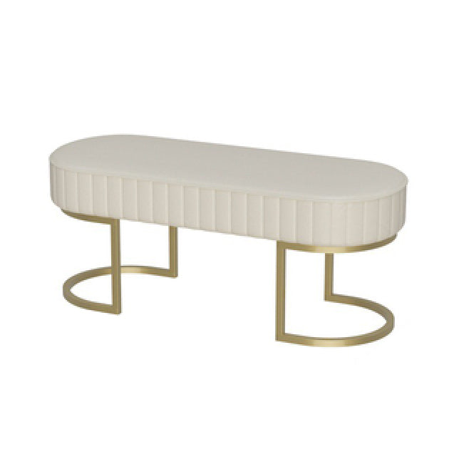 15.7" W Upholstered Ottoman Bench Glam Cushioned Seating Bench