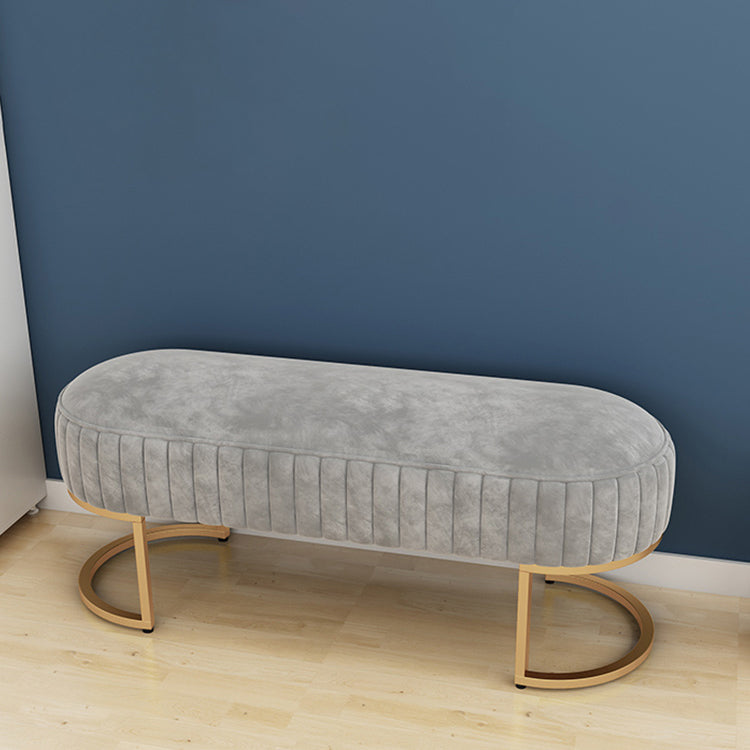 15.7" W Upholstered Ottoman Bench Glam Cushioned Seating Bench