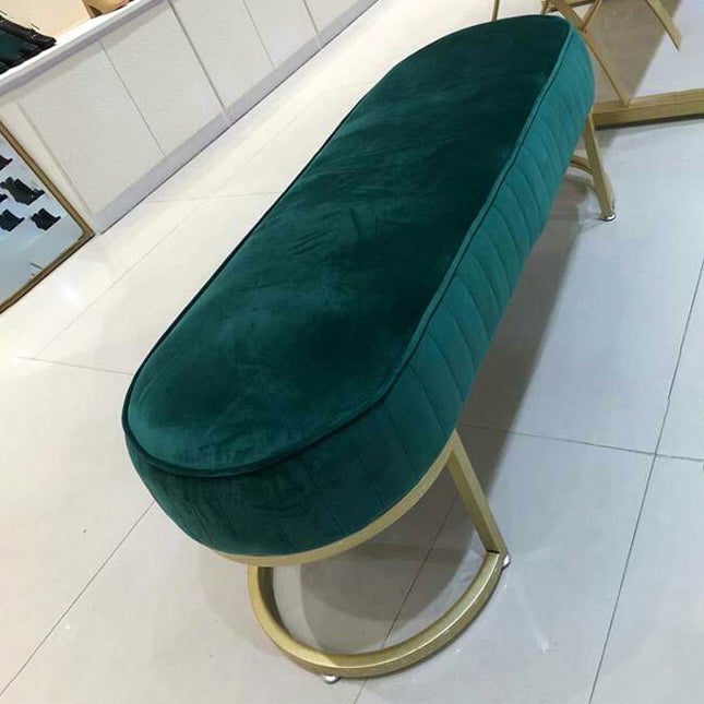 15.7" W Upholstered Ottoman Bench Glam Cushioned Seating Bench