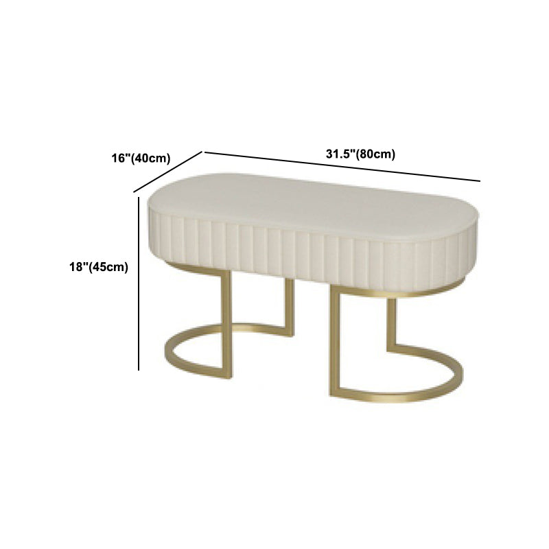 15.7" W Upholstered Ottoman Bench Glam Cushioned Seating Bench