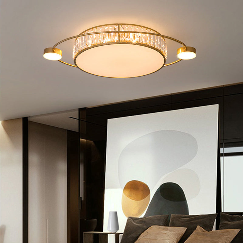 Modern Geometric Ceiling Light Crystal Multiple-Light Flush Ceiling Lights