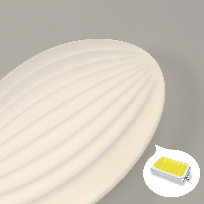 2-Light White Finish Flush Mount Lighting Acrylic LED Ceiling Light for Bedroom