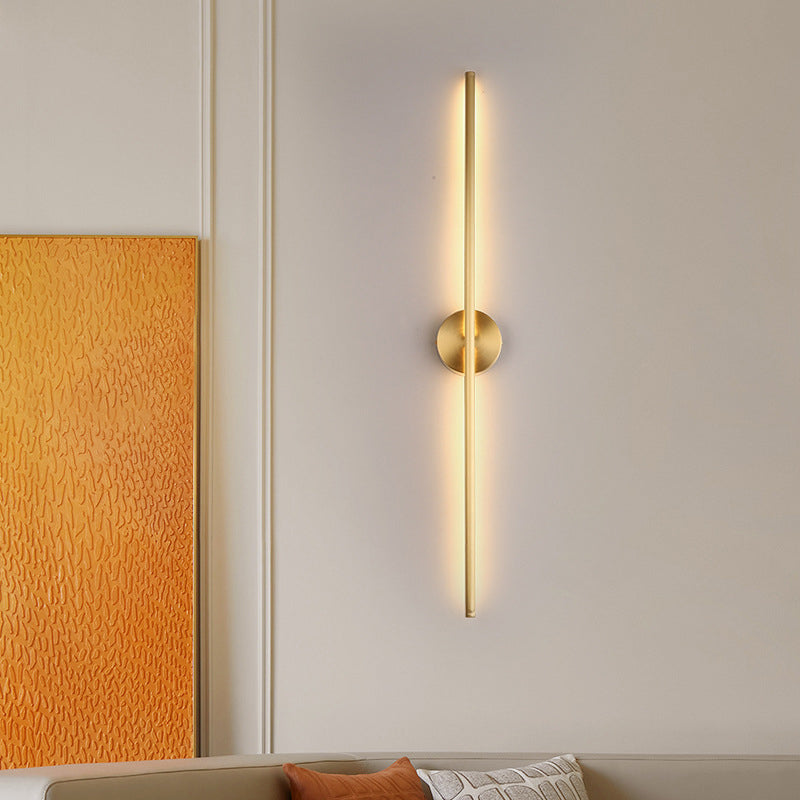 Modern Linear Wall Lighting Fixtures Metal 1-Light Wall Sconce Lighting for Living Room