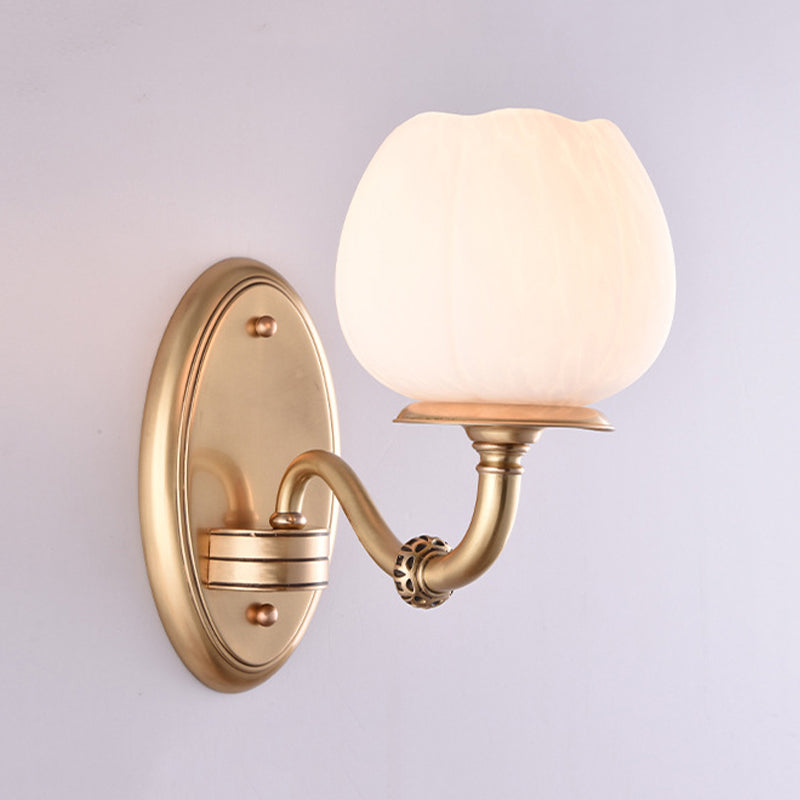 Flower Shape Wall Mount Light Fixture Modern Wall Mounted Lighting in Gold Fixture