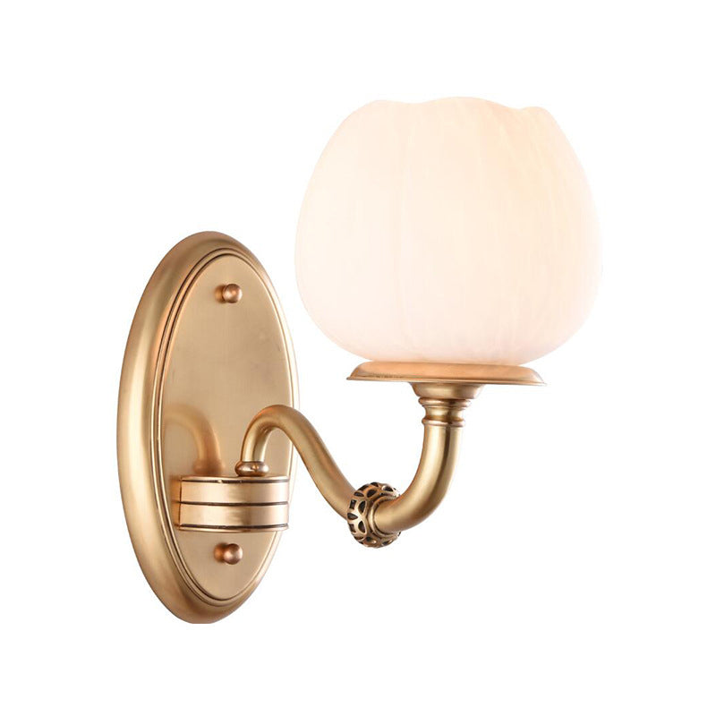 Flower Shape Wall Mount Light Fixture Modern Wall Mounted Lighting in Gold Fixture