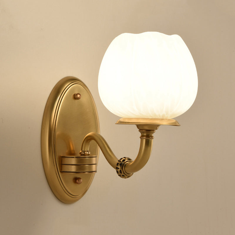 Flower Shape Wall Mount Light Fixture Modern Wall Mounted Lighting in Gold Fixture